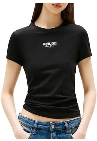 Tommy Jeans - Essential - T-shirt - Zwart/Wit - Slanke Pasvorm