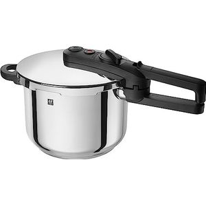 ZWILLING EcoQuick II snelkookpan/stoomdrukpan, Ø 22 cm, 6L, voor alle warmtebronnen incl. inductie, 18/10 roestvrij staal, zilver