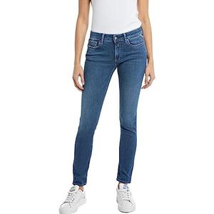 Replay Dames Jeans New Luz Skinny-Fit, Medium Blue 009-4, 24W / 28L