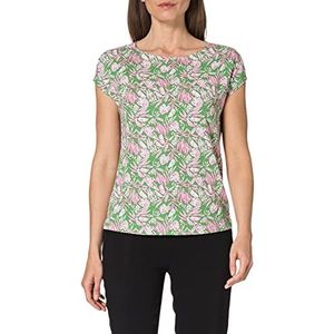 Gerry Weber Casual Dames T-Shirt, Groen/paars/roze opdruk, 44