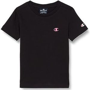 Champion Legacy Basics B-S-s Crewneck T-shirt voor kinderen en jongens, Zwart, 11-12 jaar