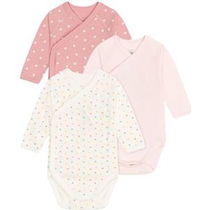 Petit Bateau Babyrompertjes met lange mouwen voor de geboorte (verpakking van 3 stuks), variant 1, 3 Maanden