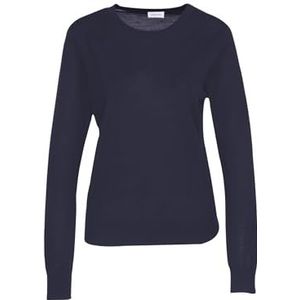Seidensticker Damestrui - trui - regular fit - gemakkelijk te strijken - ronde hals - lange mouwen - 100% wol, blauw, M