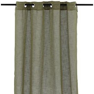 Kaya Curtain Polyester/neplinnen - Groen - 140 * 290 - Eyelet