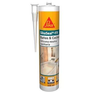 SIKA - Neutraal sanitair siliconen - SikaSeal 175 badkamer & keuken - Transparant - Anti-schimmel siliconenkit voor sanitaire toepassingen - Zeer geurarm - 300 ml