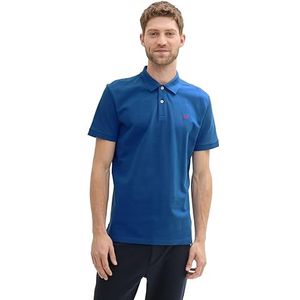 TOM TAILOR Mannen Basic Piqué poloshirt 1027713, 11132 - Advanced Blue, XXL