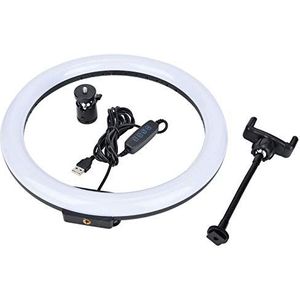 12 Inch LED Ring Light, 3200K-5600K USB 12W met Balhoofd Telefoonclip voor Make Live Stream en YouTube Videoproductie, Ring LED Lamp