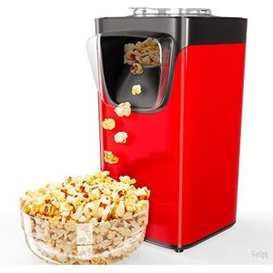 Gadgy Hetelucht Popcornmachine | Popcorn Maker voor Zoete & Zoute Popcorn | Klaar In 3 Minuten | 60 Gram Popcorn | Inclusief Maatschepje