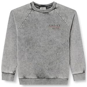 Koton Boys's Long Sleeve Crew Neck Printed Detail Cotton Sweatshirt, antraciet design (9d2), 6-7 jaar