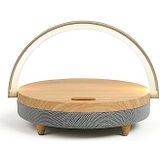 Livoo - LED-luidspreker - Bruin - Draadloze Oplader - Bluetooth - 5W