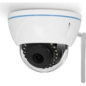 Alecto DVC136IP Outdoor Dome bewakingscamera, IP-camera met wifi, wifi en IP55, ondersteuning 128G SD-kaart (zonder), wit