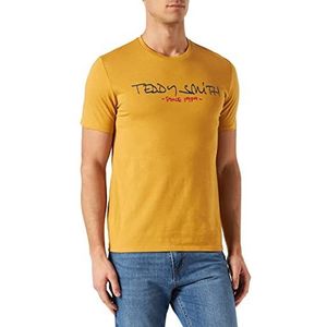 Heren T-shirt met ronde hals, 100% katoen, TICLASS Basic MC, Helder goud China, XS