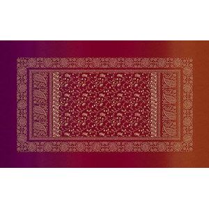 Bassetti Brenta tafelkleed van 100% katoen, Panama-stof in de kleur robijnrood R1, afmetingen: 150x250 cm - 9326078