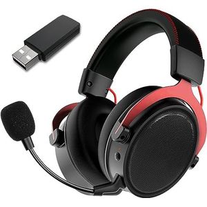 GameXtrem Draadloze gaming-headset, ruisonderdrukking en microfoontechnologie, draadloze gaming-headset 7.1 surround sound, traagschuimvulling, compatibel met pc, PS4, PS5.