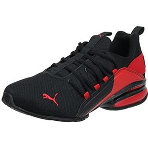 PUMA Axelion hardloopschoenen voor heren, Break Black High Risk Red, 42.5 EU