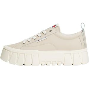 Tommy Jeans TJW Vulc Flatform leer EN0EN03008 Low Top, Beige (Golfzand), 3.5 UK, Beige Golfzand, 36 EU