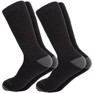 Woolrich Merino Wool Socks for Men - Made in USA, Crew Hiking Sock, Made of 78% Merino Lambswool w/Padded Arch, 2 Pairs