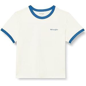 Wrangler Relaxed Ringer T-shirt voor dames, Worn White, M