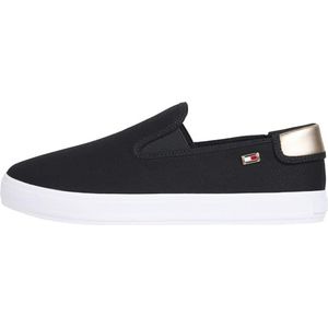 Tommy Hilfiger - Vulc Canvas Slip-on Sneaker - Zwart - Katoen