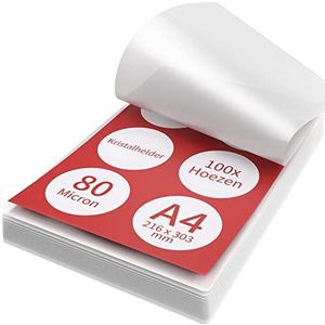 ACROPAQ lamineerhoezen A4 - Transparant - 80 micron - 100 stuks