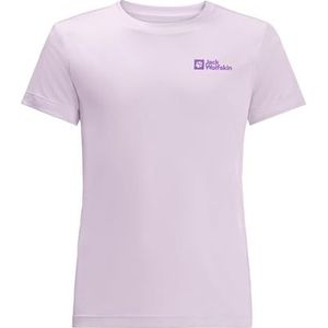 Jack Wolfskin Active Solid T K T-shirt met korte mouwen voor meisjes, bleke lavendar, 116 cm