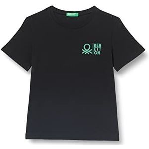 United Colors of Benetton T-shirt voor kinderen en jongeren, Zwart 100, 82