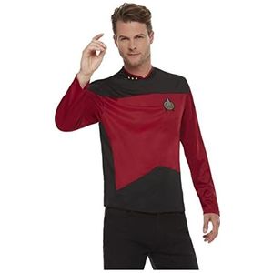 Smiffys 52341XL Officieel gelicentieerd Star Trek, The Next Generation Command Uniform, Heren, Rood, XL