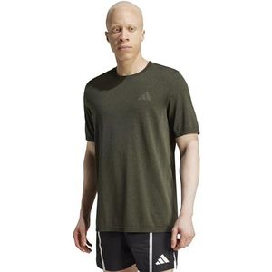 adidas Heren Train Essentials Structure T-Shirt, olive strata/grey six, XS