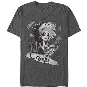 Disney Classics DNCA - ARTSY CRUELLA Unisex Crew neck T-Shirt Melange Black 2XL