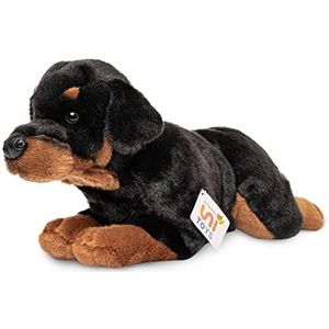Uni-Toys - Rottweiler, liggend - 39 cm (lengte) - pluche hond, huisdier - pluche dier, knuffeldier