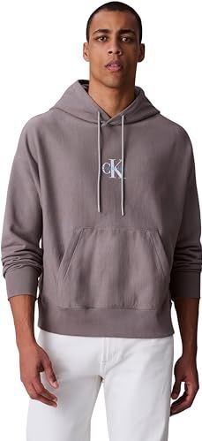 Calvin Klein Jeans Heren PRMM TRRY MCR MNLG H LV04RC281G Sweatshirts, Grijs (Steeple Grijs), M, Grijs (Steeple Grijs), M