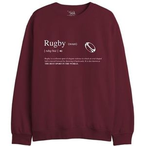 Republic Of California ""Definition Rugby"" UXREPCZSW045 Sweatshirt voor heren, bordeaux, maat XS, Bordeaux, XS