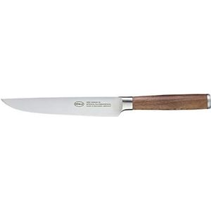RÖSLE Masterclass Vleesmes, hoogwaardig keukenmes voor het snijden van alle soorten vlees en braadstukken, Made in Solingen, mes van speciaal staal, notenhout