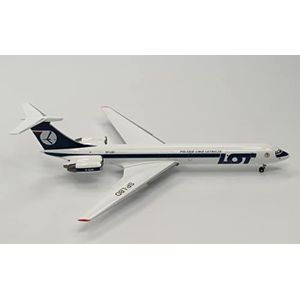 Herpa vliegtuig model LOT Polish Airlines Ilyushin IL-62M SP-LBD schaal 1:200 - modelvliegtuig, vliegtuigmodel voor verzamelaars, miniatuur deco, metaal vliegtuig met onderstel