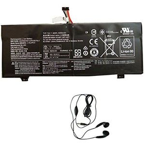 amsahr L15L4PCO-03 Vervangende batterij voor Lenovo L15L4PCO, L14M4P72, L14M4P73, L14M4PAO Inclusief stereo hoofdtelefoon zwart