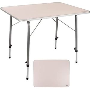 AKTIVE Camping-klaptafel, in hoogte verstelbaar, campingtafel, 80 x 60 x 50-69 cm, aluminium frame, Ø22 mm, mauve, lichte tafel, bijzettafel (52868)