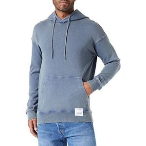 JACK & JONES JJIIRVING Sweat Hood SS KA Sweatshirt, Dark Denim/Fit: Relaxed Fit, XL, Donker denim/fit: ontspannen pasvorm, XL