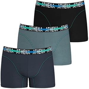 Endurance - Set van 3 Boxershorts - Blauw - Zwart - Grijs - Katoen