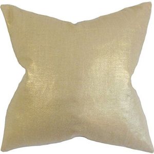 The Pillow Collection Berquist Massief kussensloop, linnen, karamel/bruin, 28525 x 28525 x 9980 cm