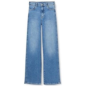 Dr. Denim Moxy Straight Jeans voor dames, Cape Sky versleten zoom, (XS) W / 34L