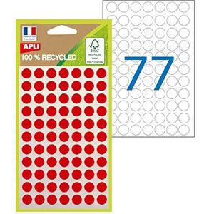 APLI 101779 kleurentabletten, 100% gerecycled, 462 tabletten, 8 mm, kleur: rood