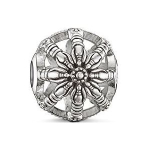 Thomas Sabo Karma Beads Wheel K0016-001-12 Bead voor dames en heren, 925 sterling zilver, zwart