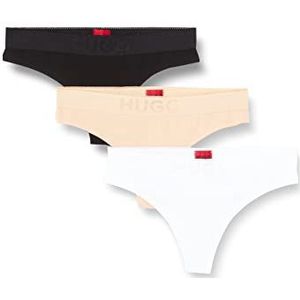 HUGO Dames Triplet Thong Easy String (Pack van 3), Open Miscellaneous965, XXL