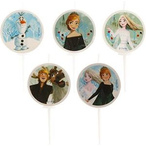 dekora - Verjaardagskaars voor kindertaarten van Frozen 2-3 cm, 346244