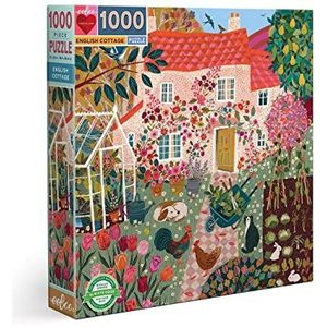 eeBoo - English Cottage puzzel 1000 stukjes voor volwassenen, gerecycled karton, PZTCGE