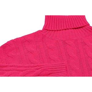 myMo Dames coltrui twist korte cape lange mouwen acryl roze maat XS/S, roze, XS