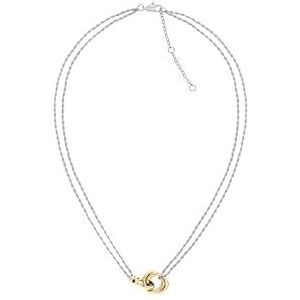 Tommy Hilfiger - Doble Chain - Ketting - Tweekleurig - Roestvrij Staal - Nautische Knoop
