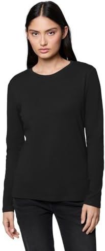 Street One - Studio - Dames Basic Shirt - Zwart - Lange Mouwen