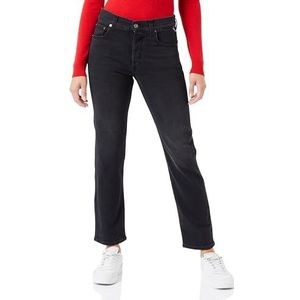 Replay Dames Straight Fit Jeans Maijke, 098 Black, 23W x 30L