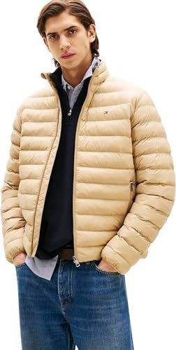 Tommy Hilfiger Heren VERPAKKBARE GERECYCLEDE JAS MW0MW37634 Andere Jassen, Beige (Camel), XS, Beige (Kameel), XS